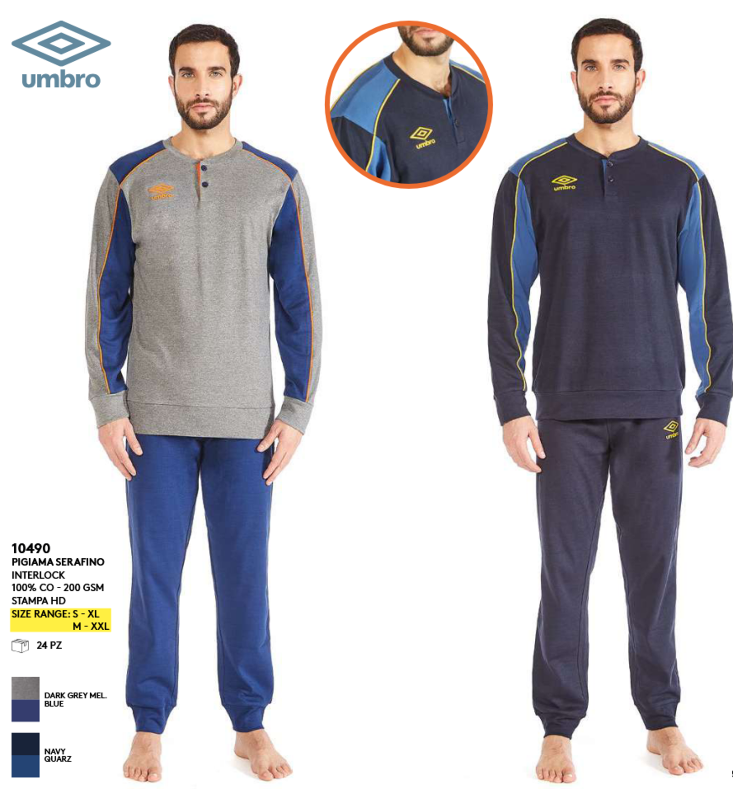 PIGIAMA SERAFINO UOMO M/L 10490 Tellini S.r.l. Wholesale Clothing