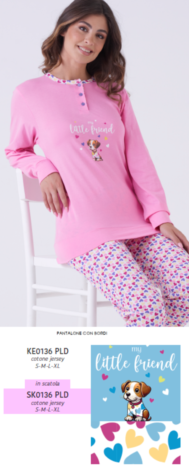 WOMEN'S SERAFINO PAJAMAS M/L KE0136 Tellini S.r.l. Wholesale Clothing