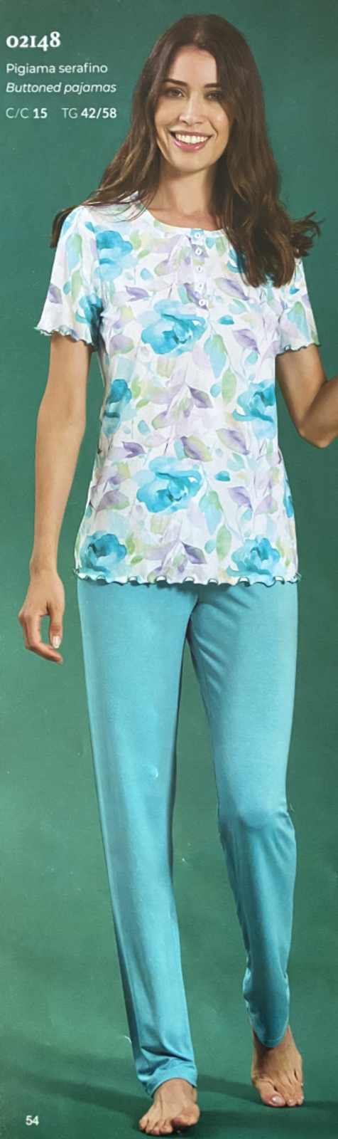 PIGIAMA SERAFINO DONNA M/M LR502148 Tellini S.r.l. Ingrosso Abbigliamento