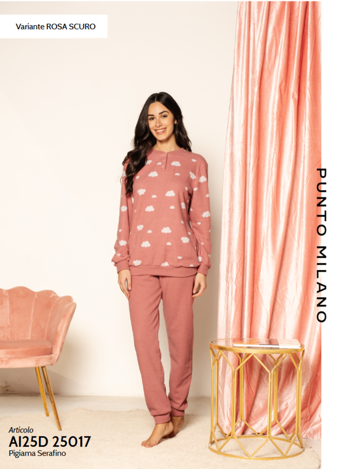 PIGIAMA SERAFINO DONNA M/L 25D25017 Tellini S.r.l. Ingrosso Abbigliamento