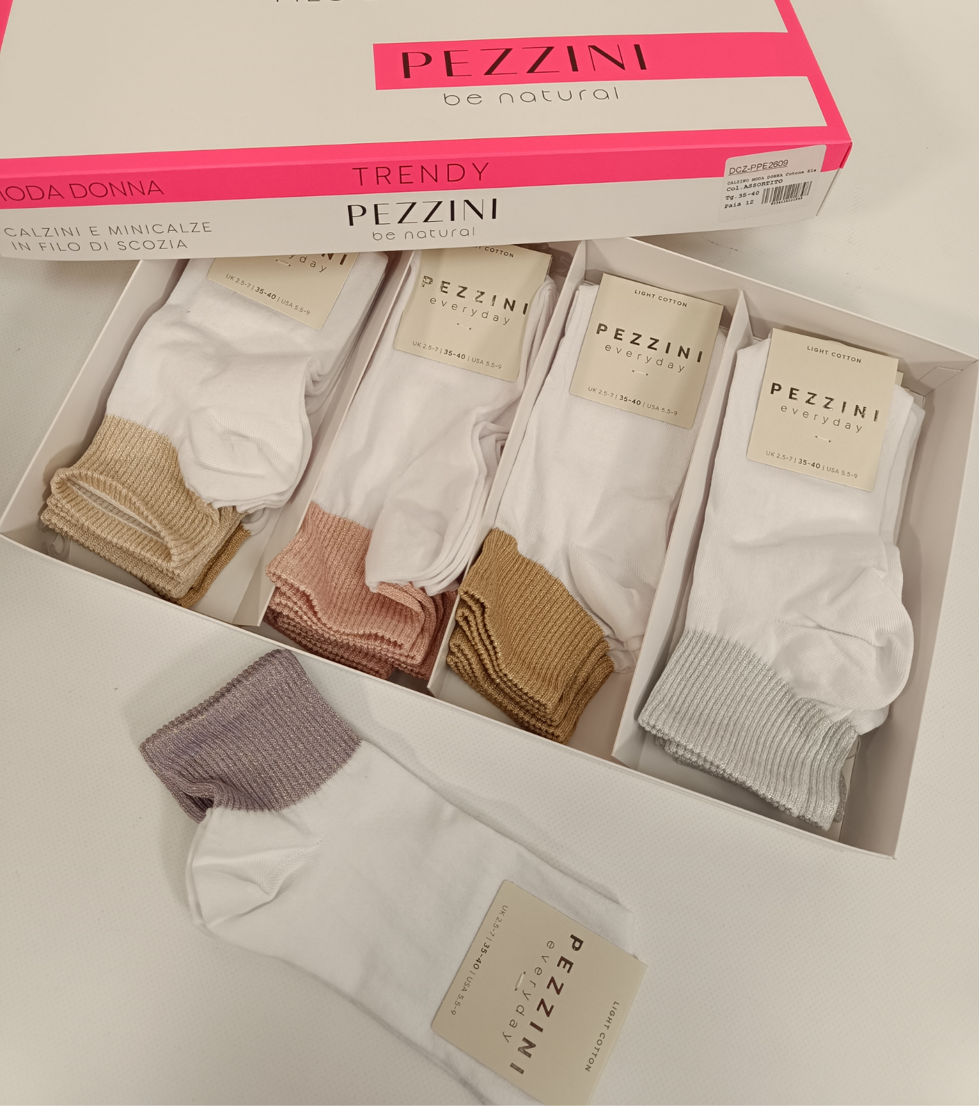 Dámské krátké ponožky DCZPAI2609 Tellini S.R.L. Velkoobchodní oblečení