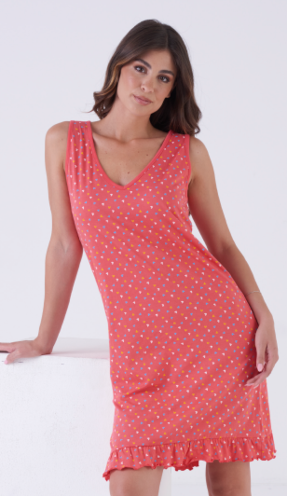 WOMEN'S NIGHTGOWN S/L KE0318 Tellini S.r.l. Wholesale Clothing