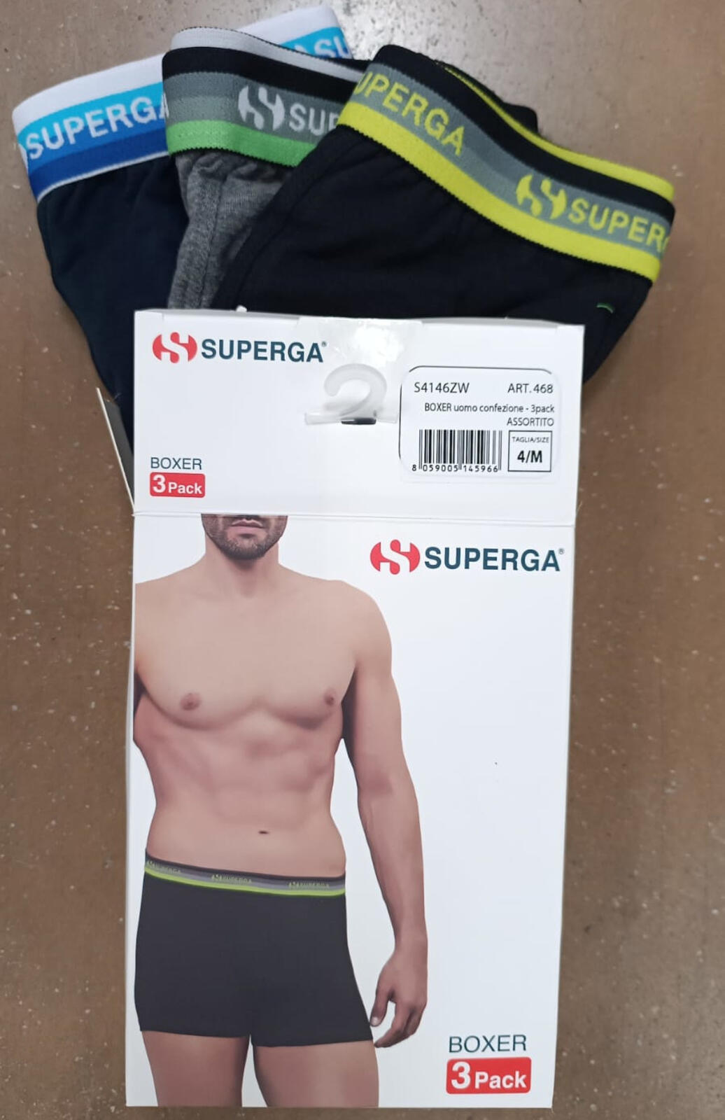 TRIS BOXER UOMO 468 Tellini S.r.l. Ingrosso Abbigliamento