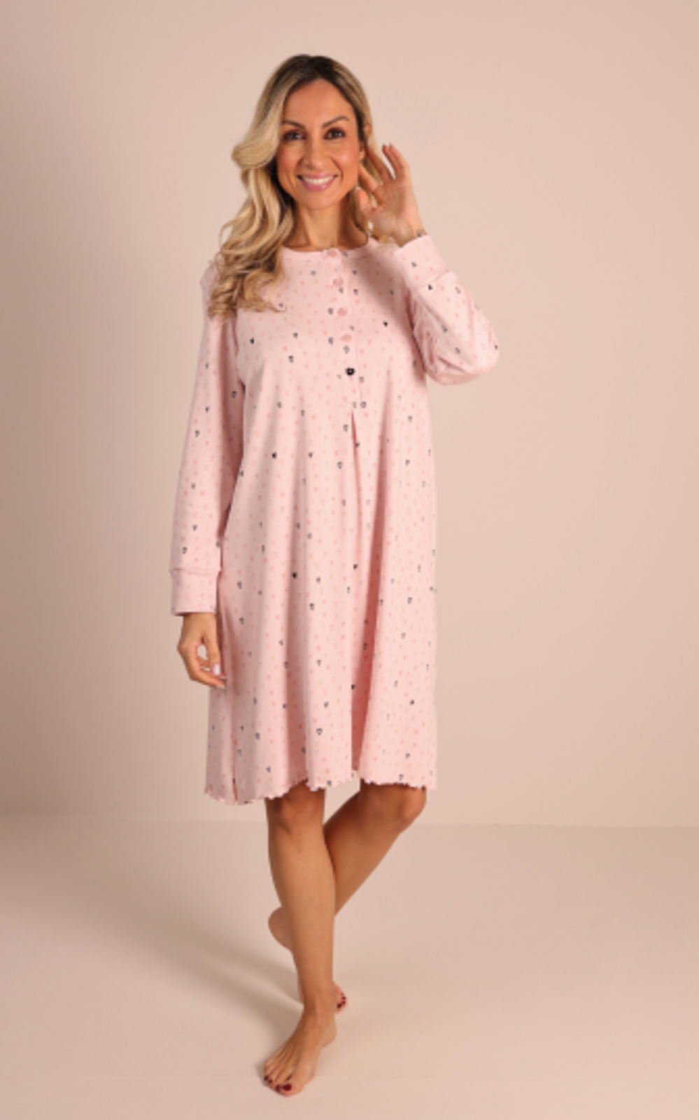 CAMICIA NOTTE DONNA M/L 5033 Tellini S.r.l. Ingrosso Abbigliamento