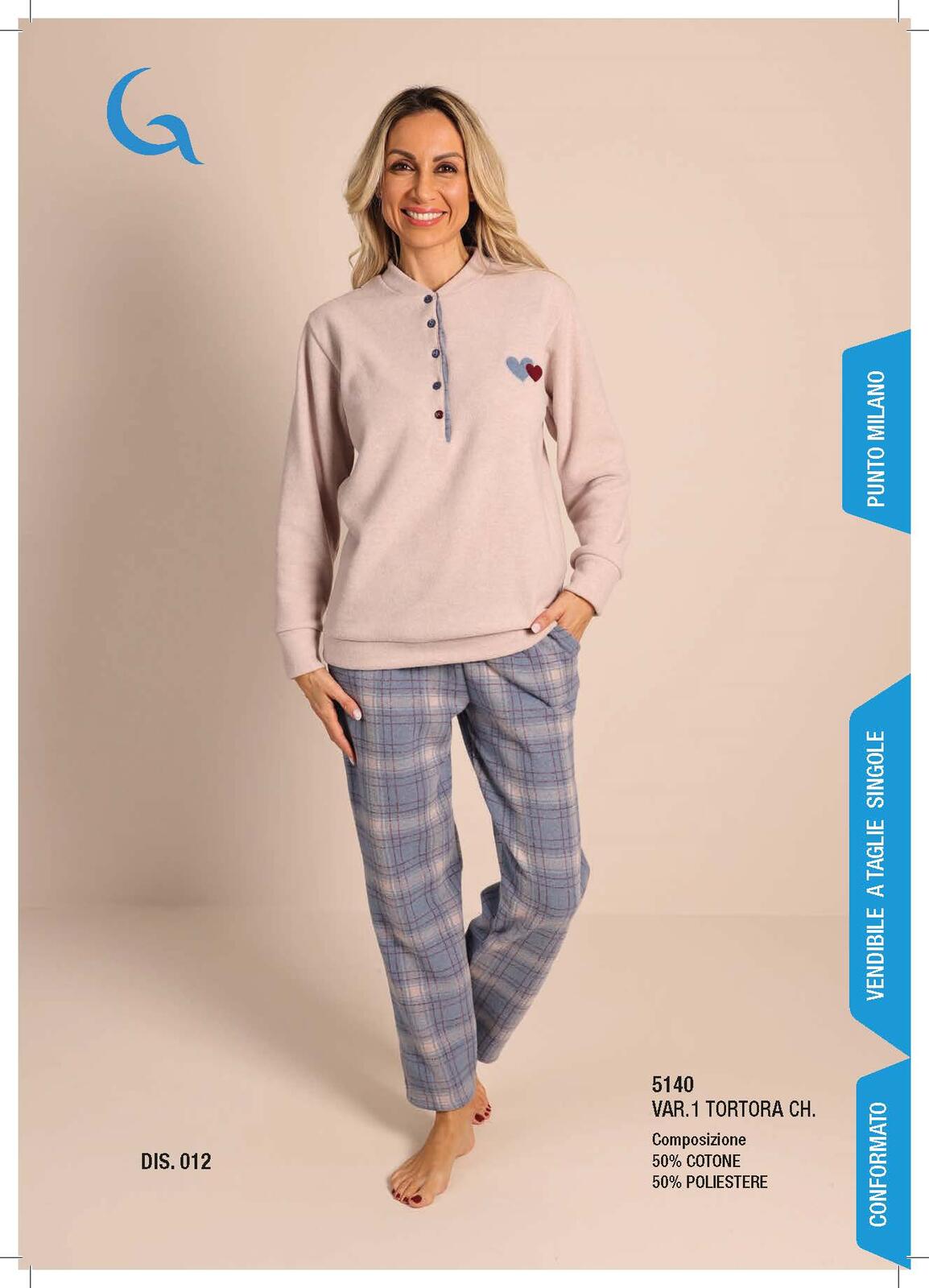 PIGIAMA DONNA M/L 5140 Tellini S.R.L. Velkoobchodní oblečení