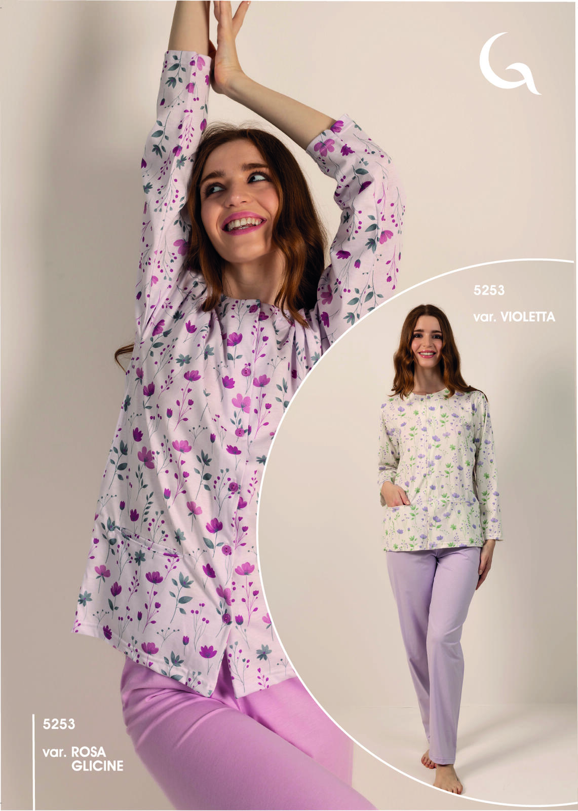 WOMEN'S OPEN PAJAMAS M/L 5253 Tellini S.r.l. Wholesale Clothing