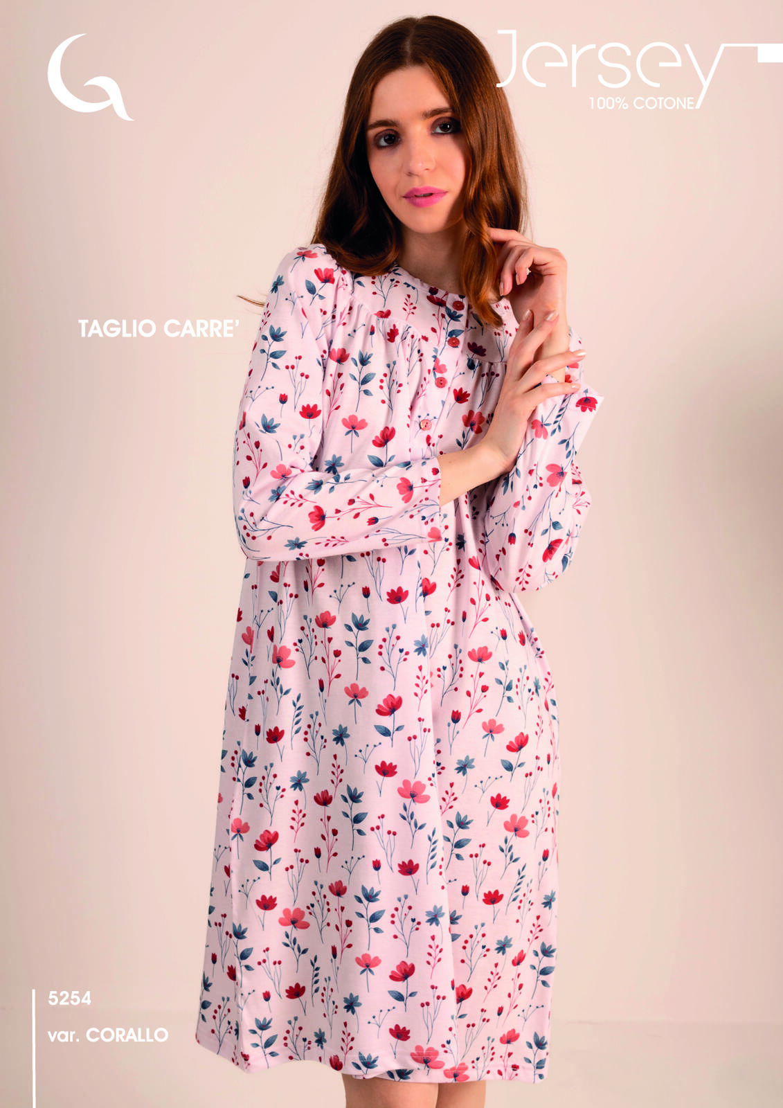 CAMICIA NOTTE DONNA M/L 5254 Tellini S.R.L. Veleprodajna odjeća