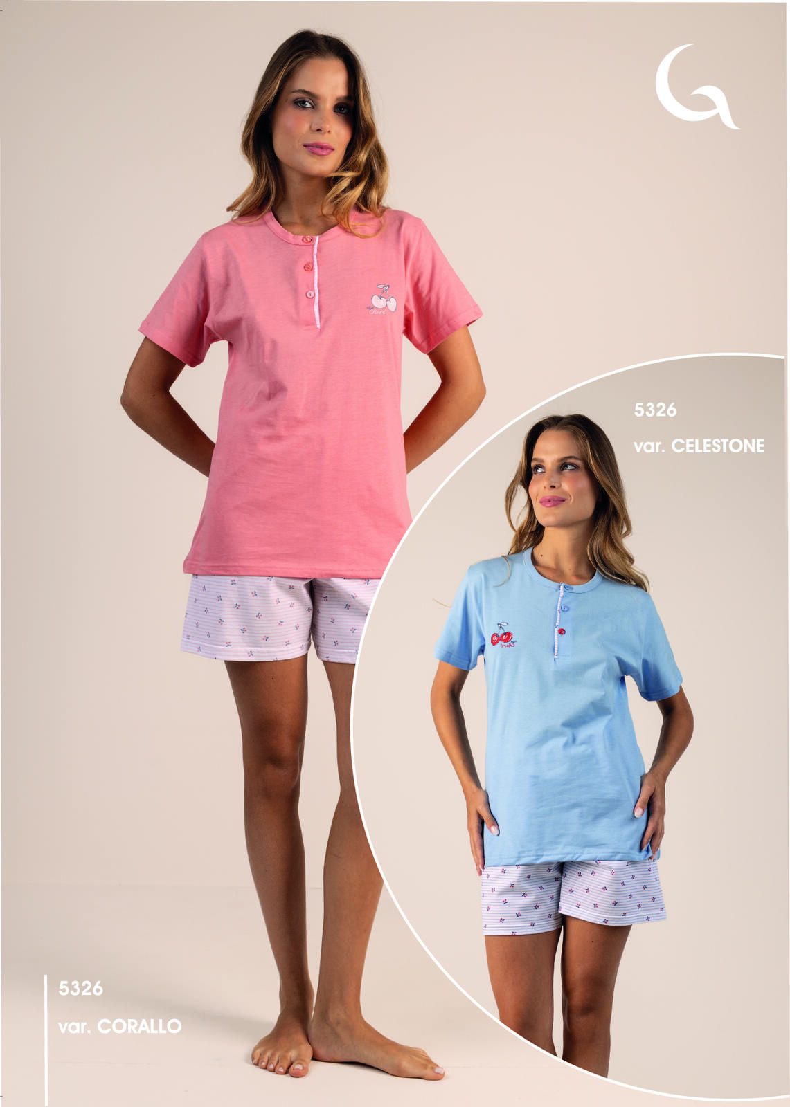 WOMEN'S PAJAMAS M/M 5326 Tellini S.r.l. Wholesale Clothing