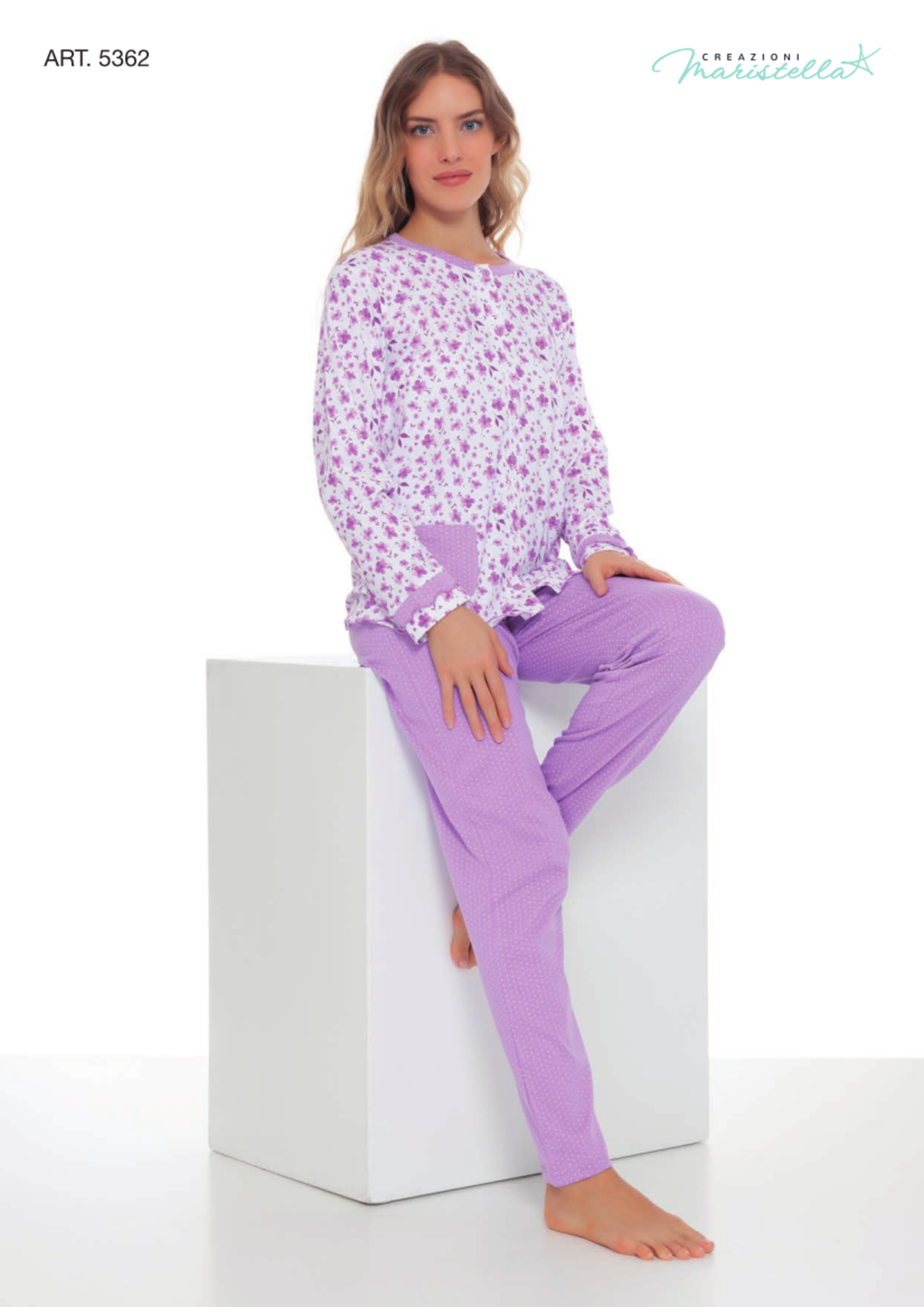 PIGIAMA APERTO DONNA M/L 5362 Tellini S.r.l. Ingrosso Abbigliamento