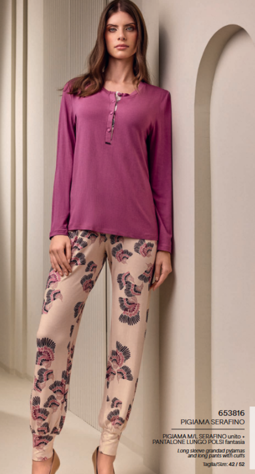 PIGIAMA SERAFINO DONNA M/L 653816 Tellini S.r.l. Wholesale Clothing