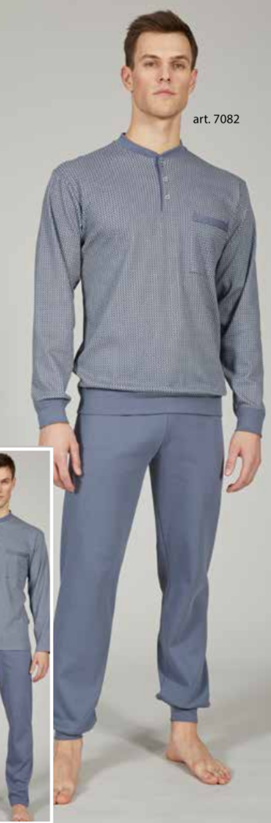 PIGIAMA UOMO M/L 7082 Tellini S.r.l. Ingrosso Abbigliamento