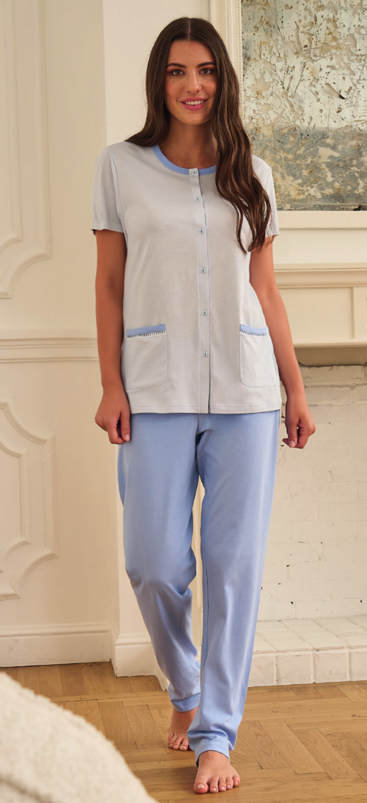 PIGIAMA APERTO DONNA M/M LS171534 Tellini S.R.L. Χονδρική ενδυμασία