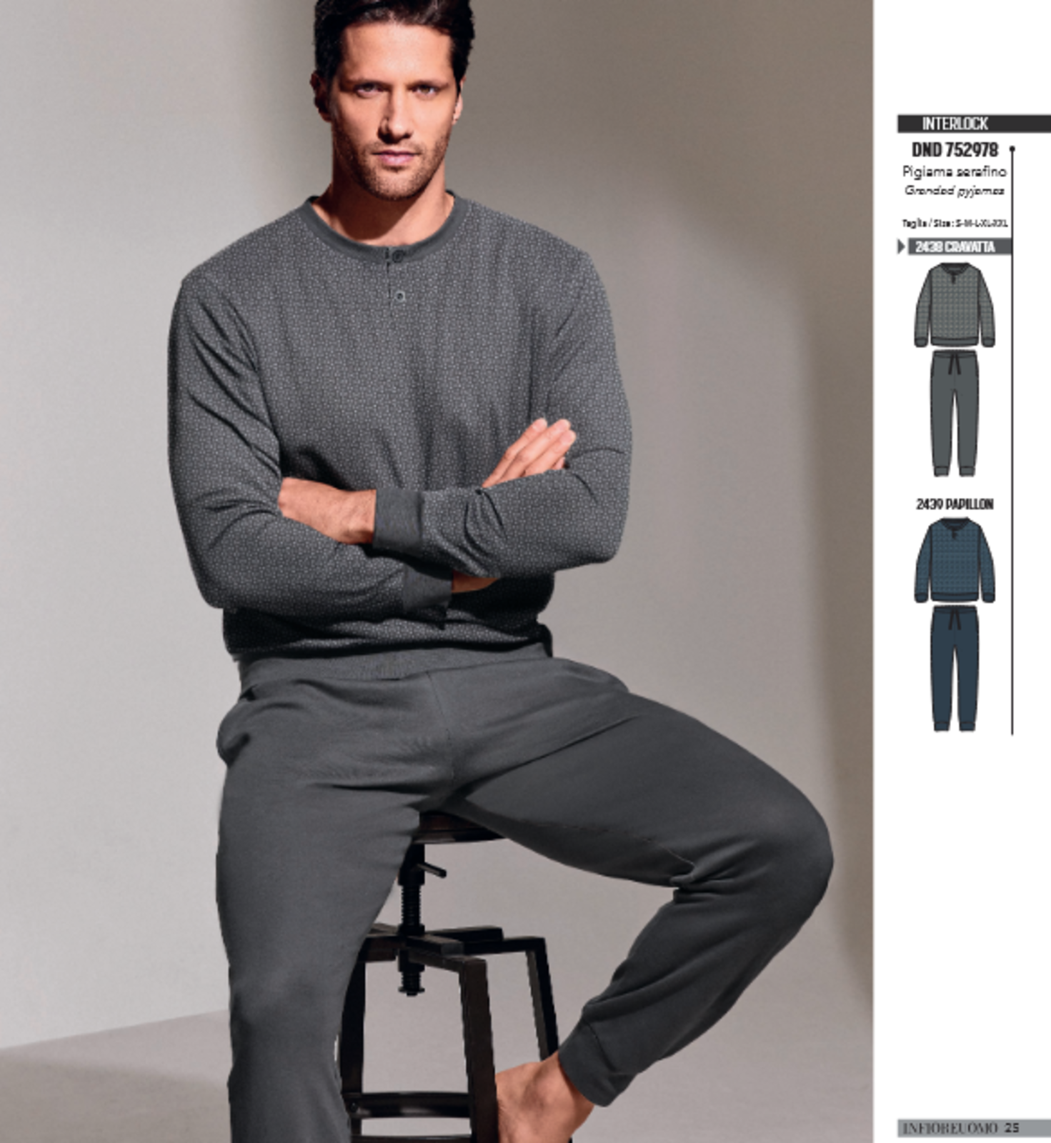 PIGIAMA SERAFINO UOMO M/L 752978 Tellini S.r.l. Wholesale Clothing