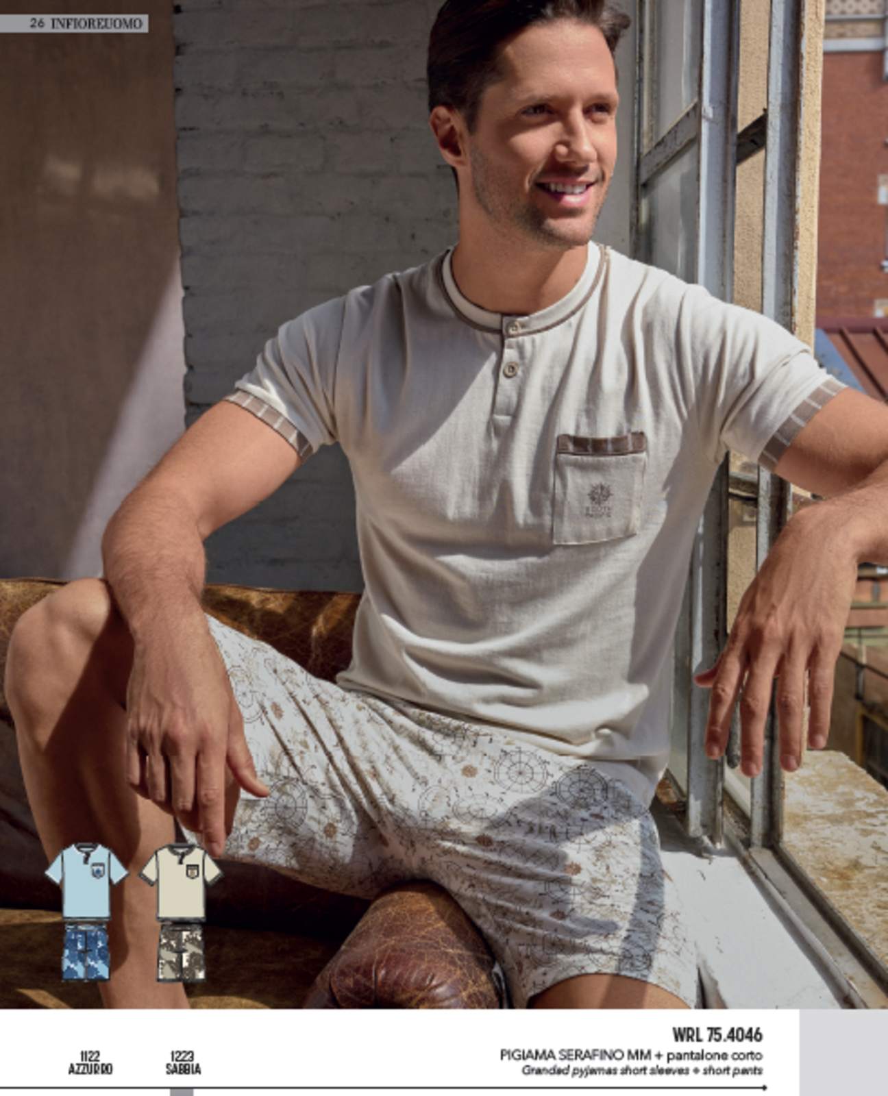 MEN'S SERAFINO PAJAMAS S/M 754046 Tellini S.r.l. Wholesale Clothing