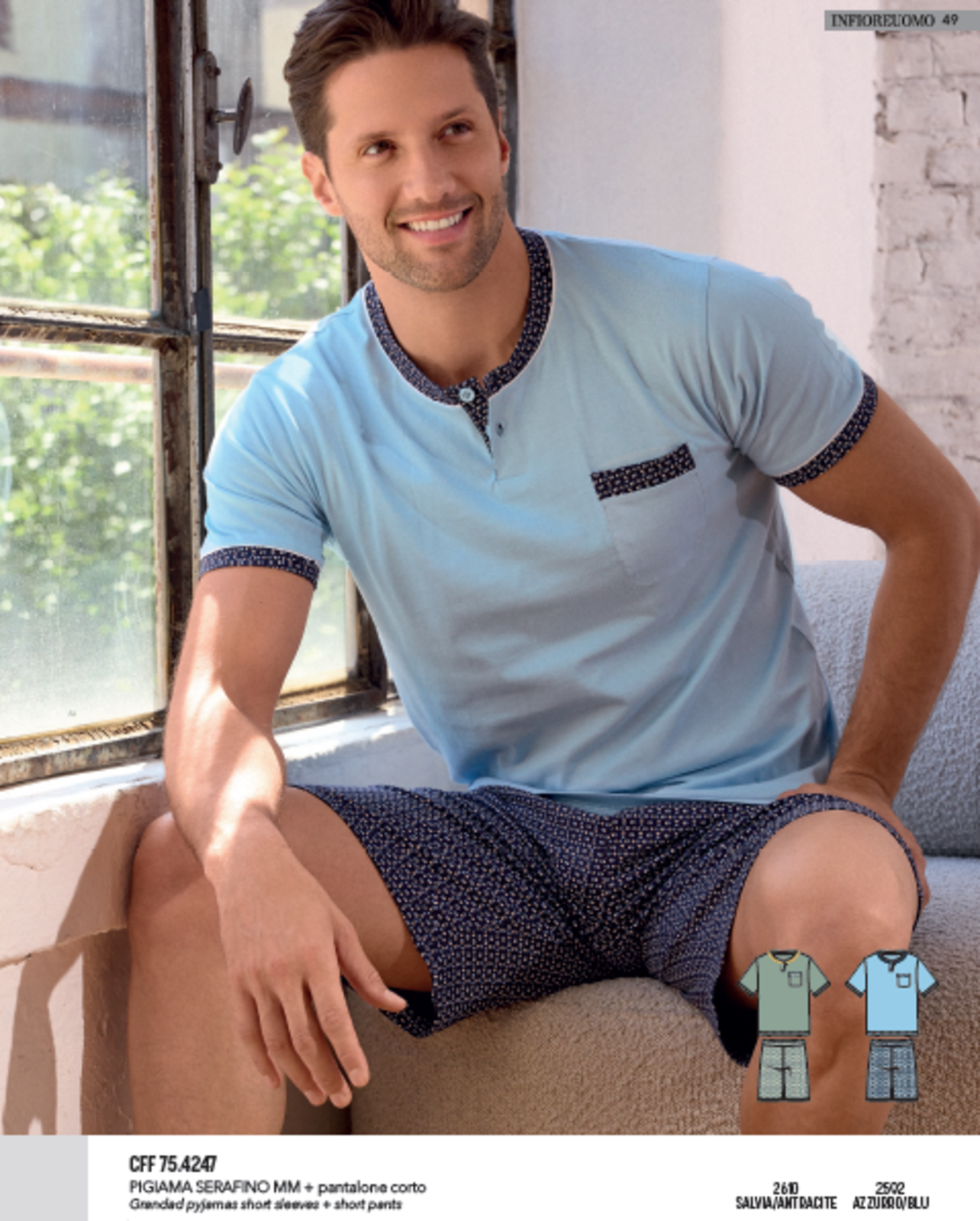 MEN'S SERAFINO PAJAMAS S/M 754247 Tellini S.r.l. Wholesale Clothing