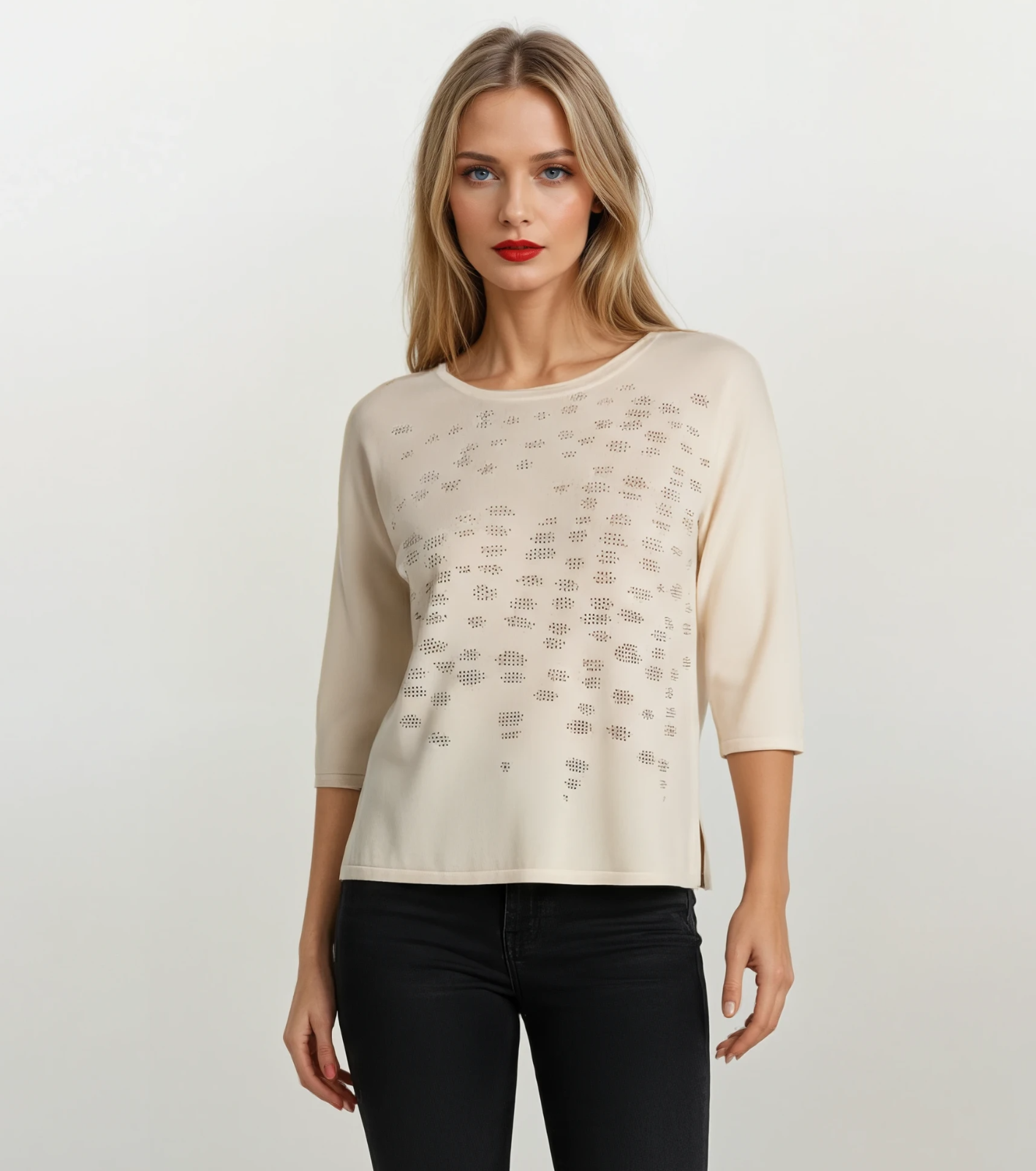 WOMEN'S 3/4M SWEATER 7628 Tellini S.r.l. Wholesale Clothing