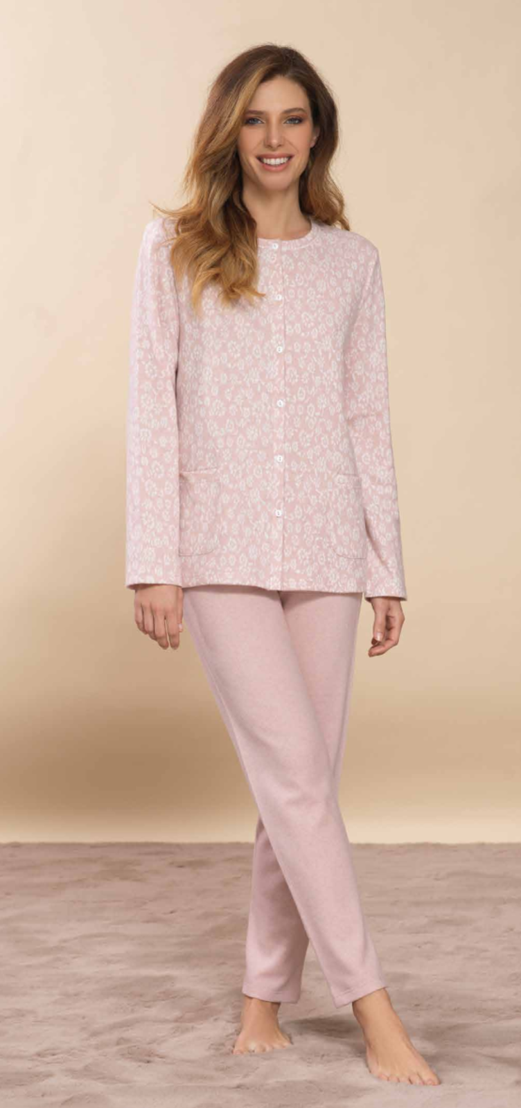 PIGIAMA APERTO DONNA M/L LP277877 Tellini S.r.l. Ingrosso Abbigliamento