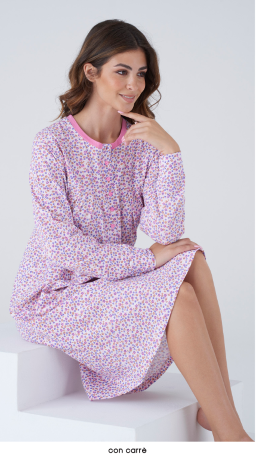 WOMEN'S NIGHT SHIRT M/L KC8045 Tellini S.r.l. Wholesale Clothing