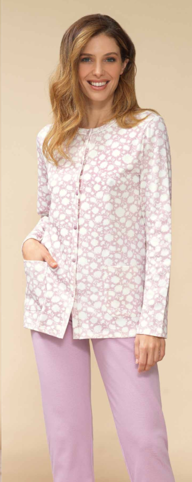 PIGIAMA APERTO DONNA M/L LP292891 Tellini S.r.l. Ingrosso Abbigliamento