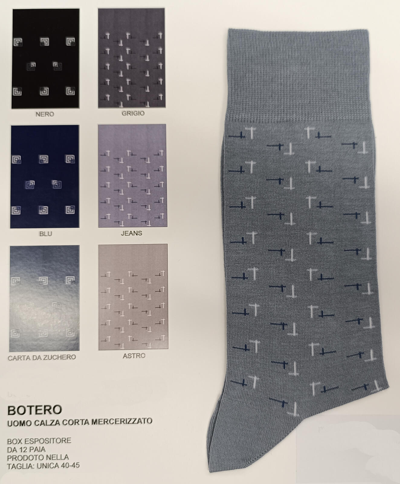 CALZINO CORTO UOMO BOTERO Tellini S.r.l. Ingrosso Abbigliamento