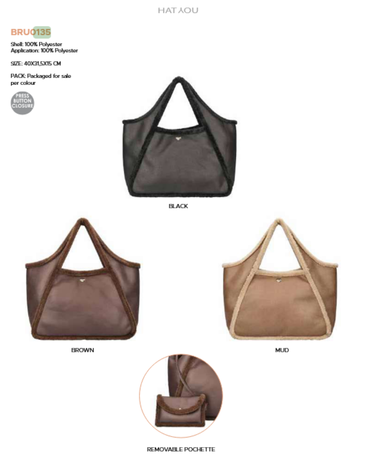 BORSA DONNA BRU0135 Tellini S.R.L. Velkoobchodní oblečení
