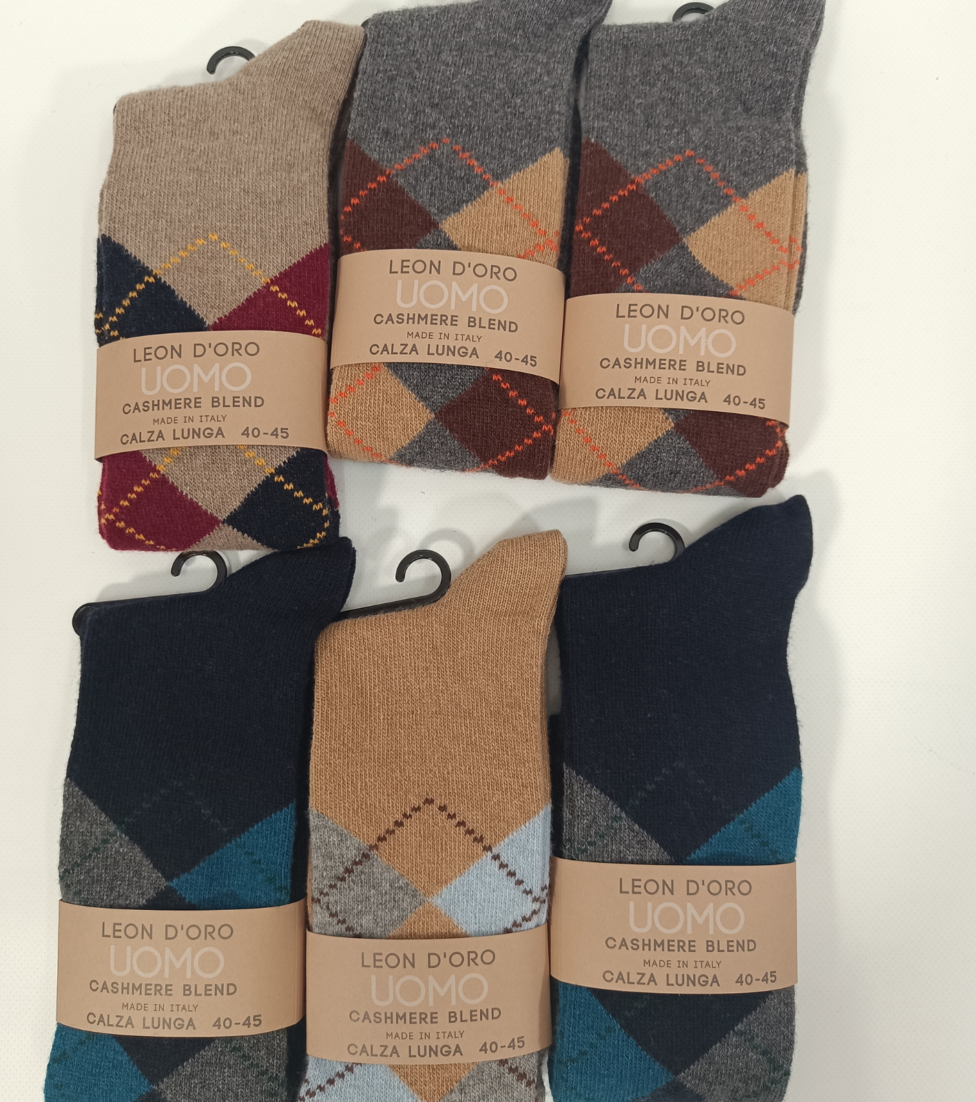 CALZINO CORTO UOMO 751C ROMBI CASHMERE Tellini S.R.L. Velkoobchodní oblečení