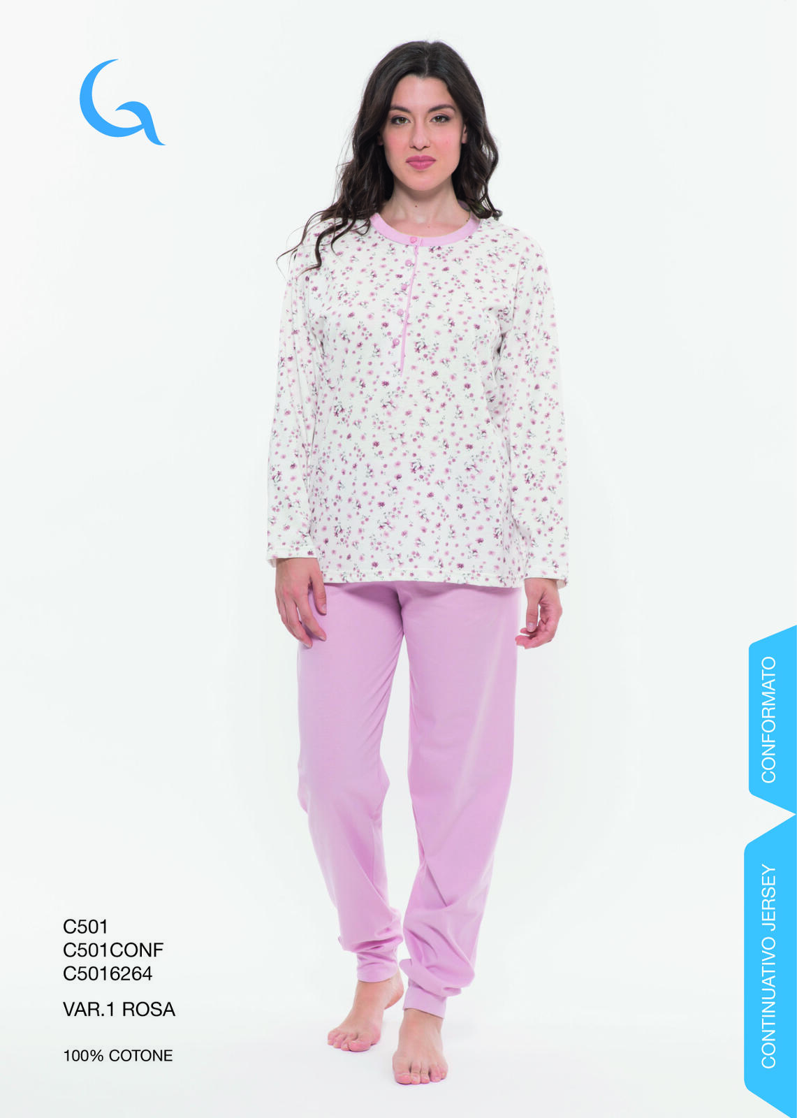 PIGIAMA DONNA M/L C501/CB580080 Tellini S.R.L. Χονδρική ενδυμασία