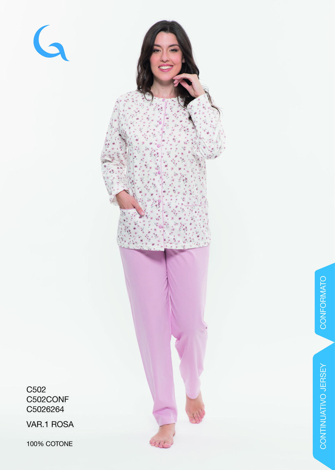 ŽENSKA OTVORENA PIDŽAMA M/L C502/CB580081 Tellini S.R.L. Veleprodajna odjeća