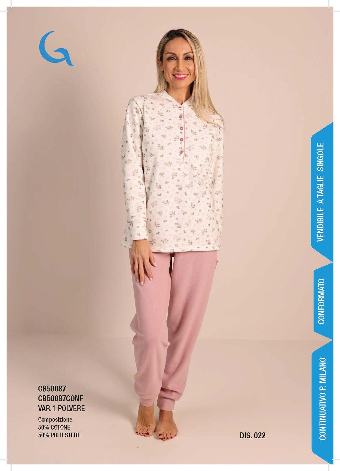 PIGIAMA DONNA M/L C571/CB50087 Tellini S.R.L. Velkoobchodní oblečení