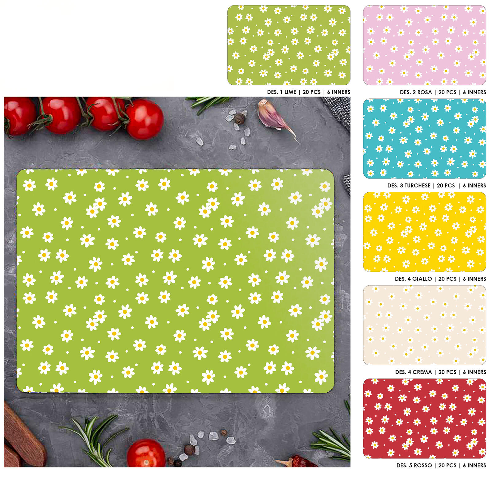DAISY PVC TABLECLOTH Tellini S.r.l. Wholesale Clothing