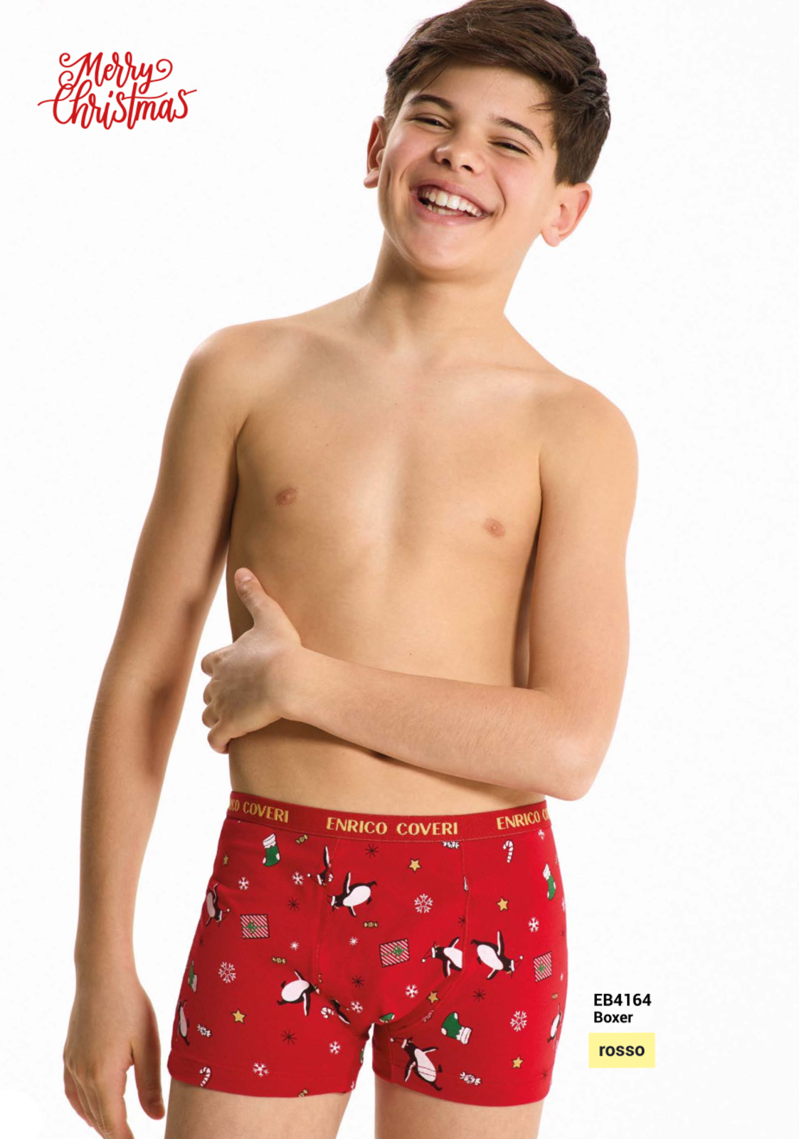BOXER NATALE BAMBINO EB4164 Tellini S.r.l. Ingrosso Abbigliamento
