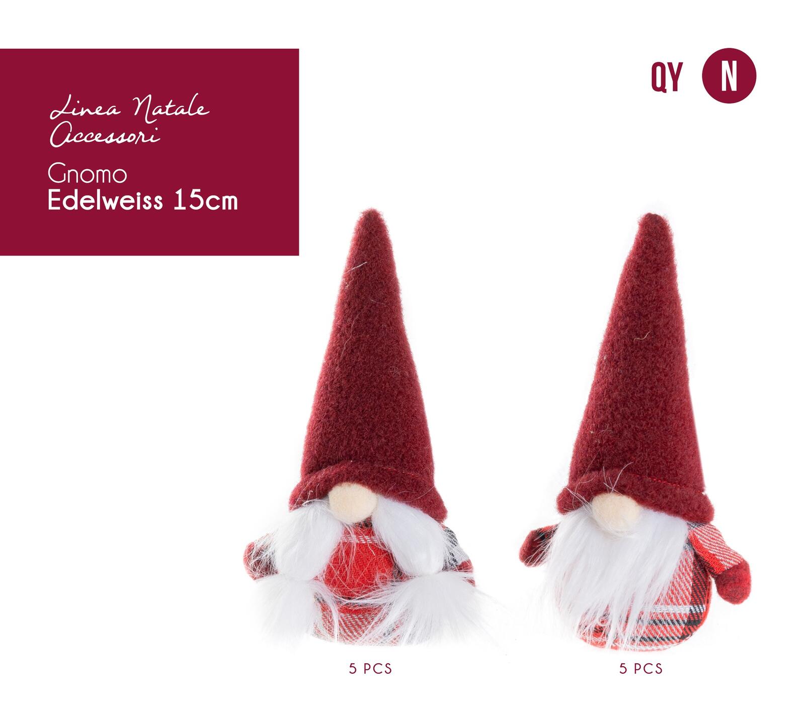 EDELWEISS GNOME DECORATION 15CM Tellini S.r.l. Wholesale Clothing
