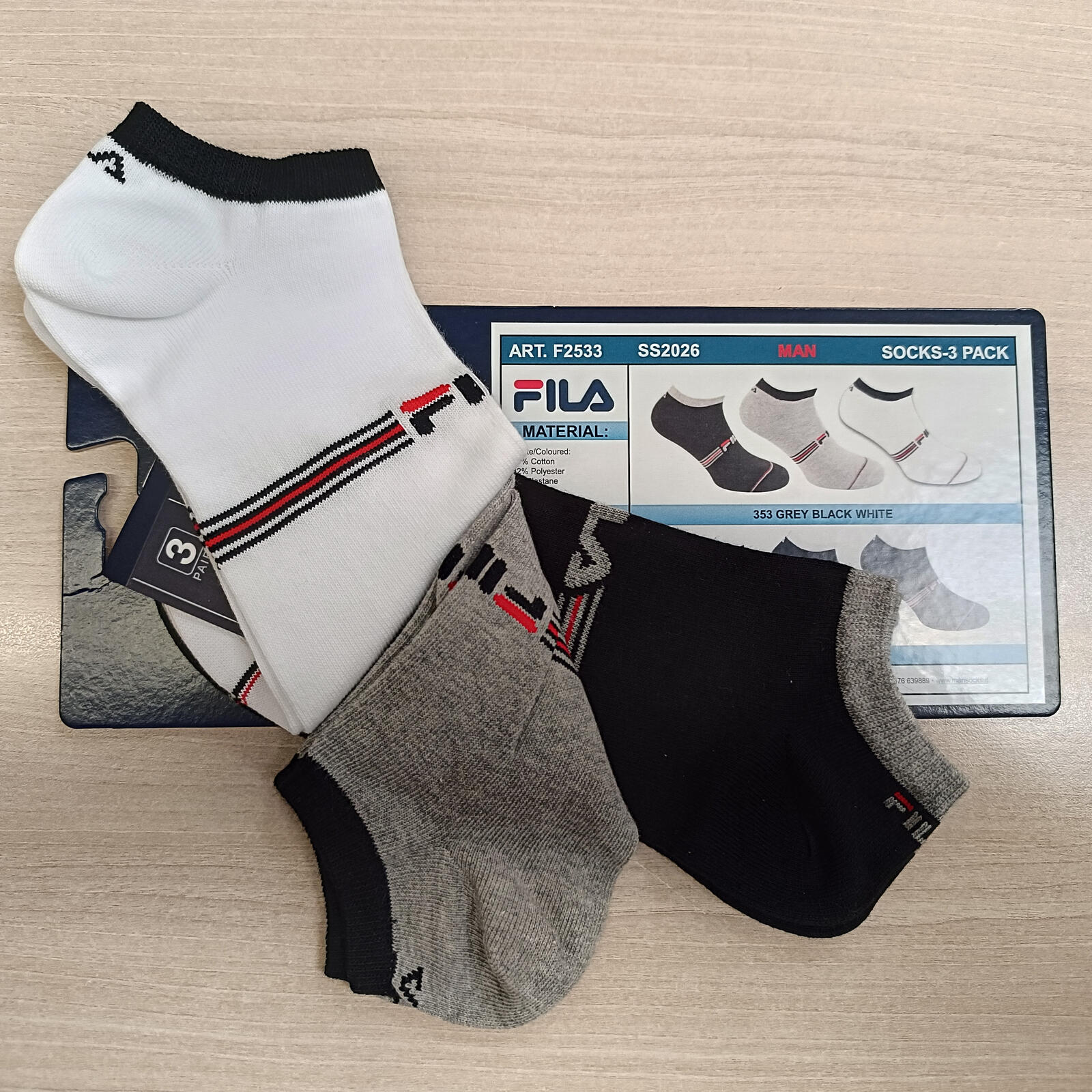 TRIS MEN'S SOCKS F2533 Tellini S.r.l. Wholesale Clothing