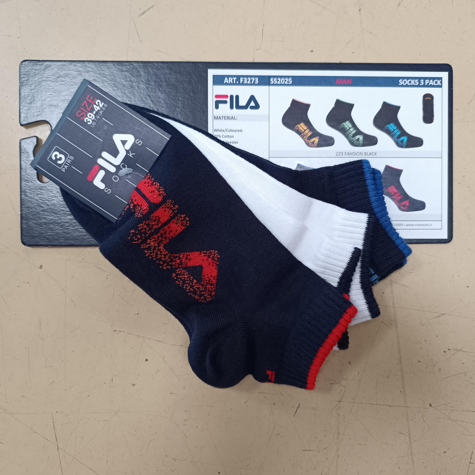 TRIS CALZINO UOMO F3273 Tellini S.r.l. Wholesale Clothing