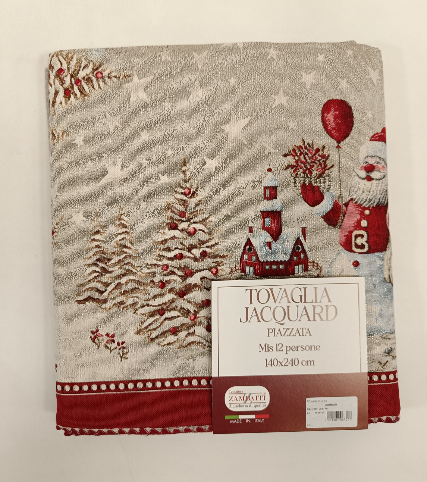 TOVAGLIA NATALE 12P BASIL Tellini S.r.l. Ingrosso Abbigliamento