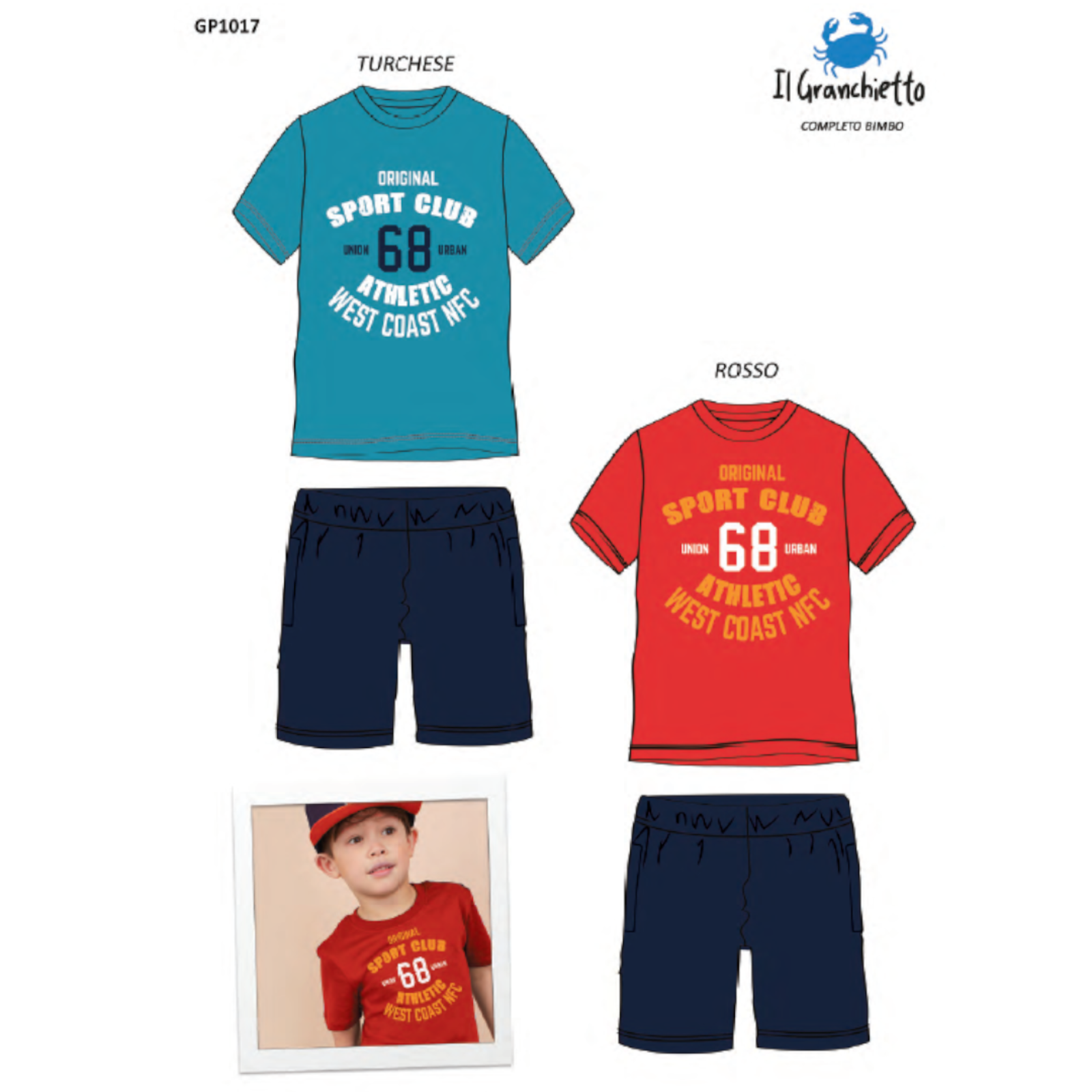 BOY'S UNDERWEAR SET M/M GP1017 Tellini S.r.l. Wholesale Clothing