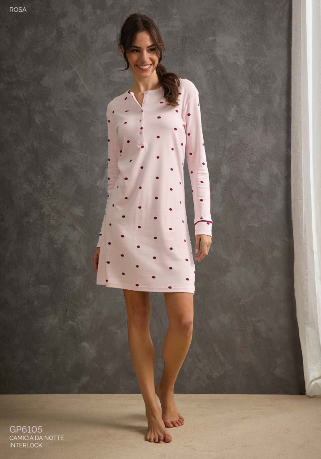 WOMEN'S NIGHTGOWN M/L GP6105 Tellini S.r.l. Wholesale Clothing