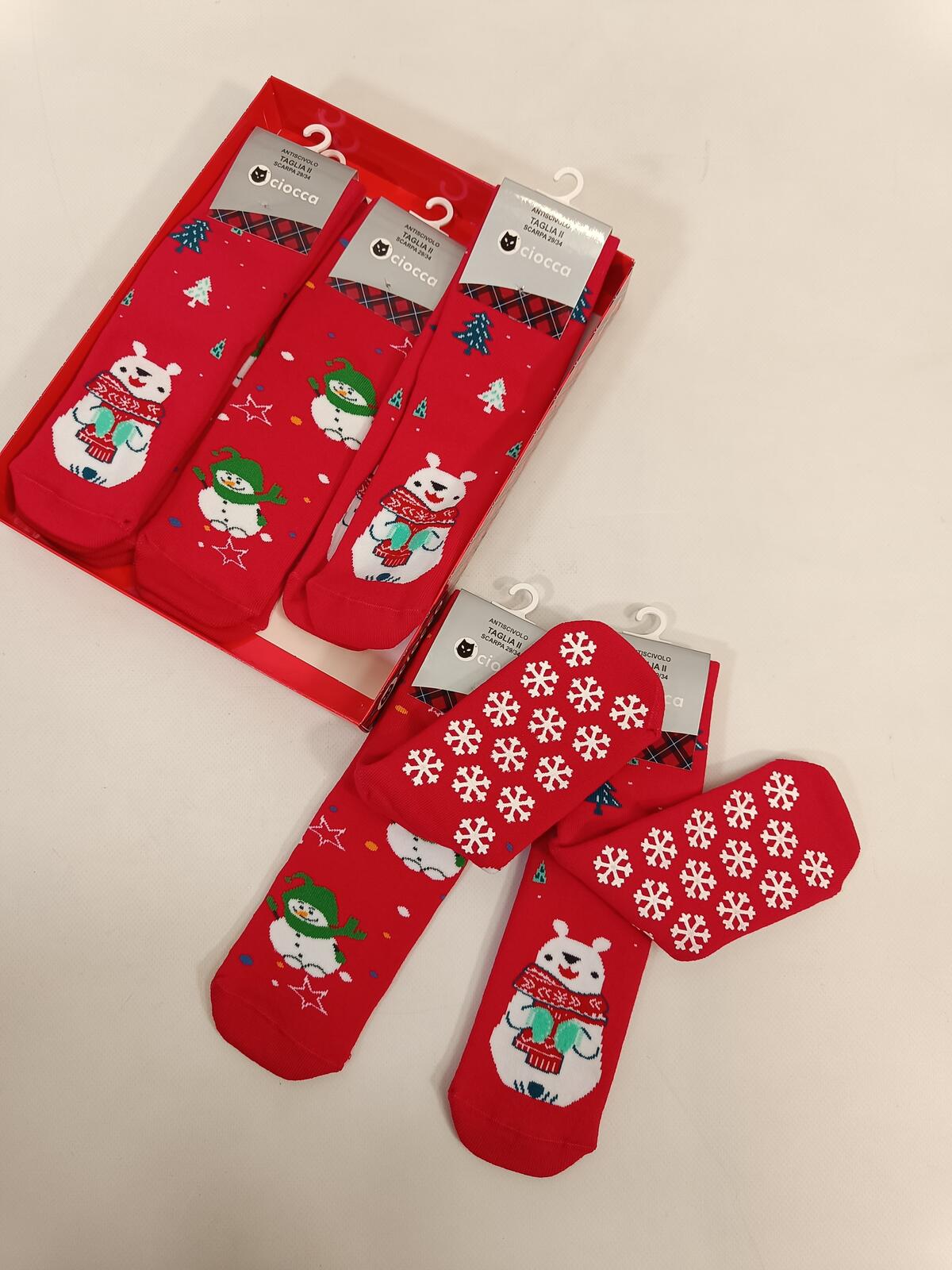 CALZINO ABS NATALE UX BAMBINI CNK044A Tellini S.r.l. Ingrosso Abbigliamento