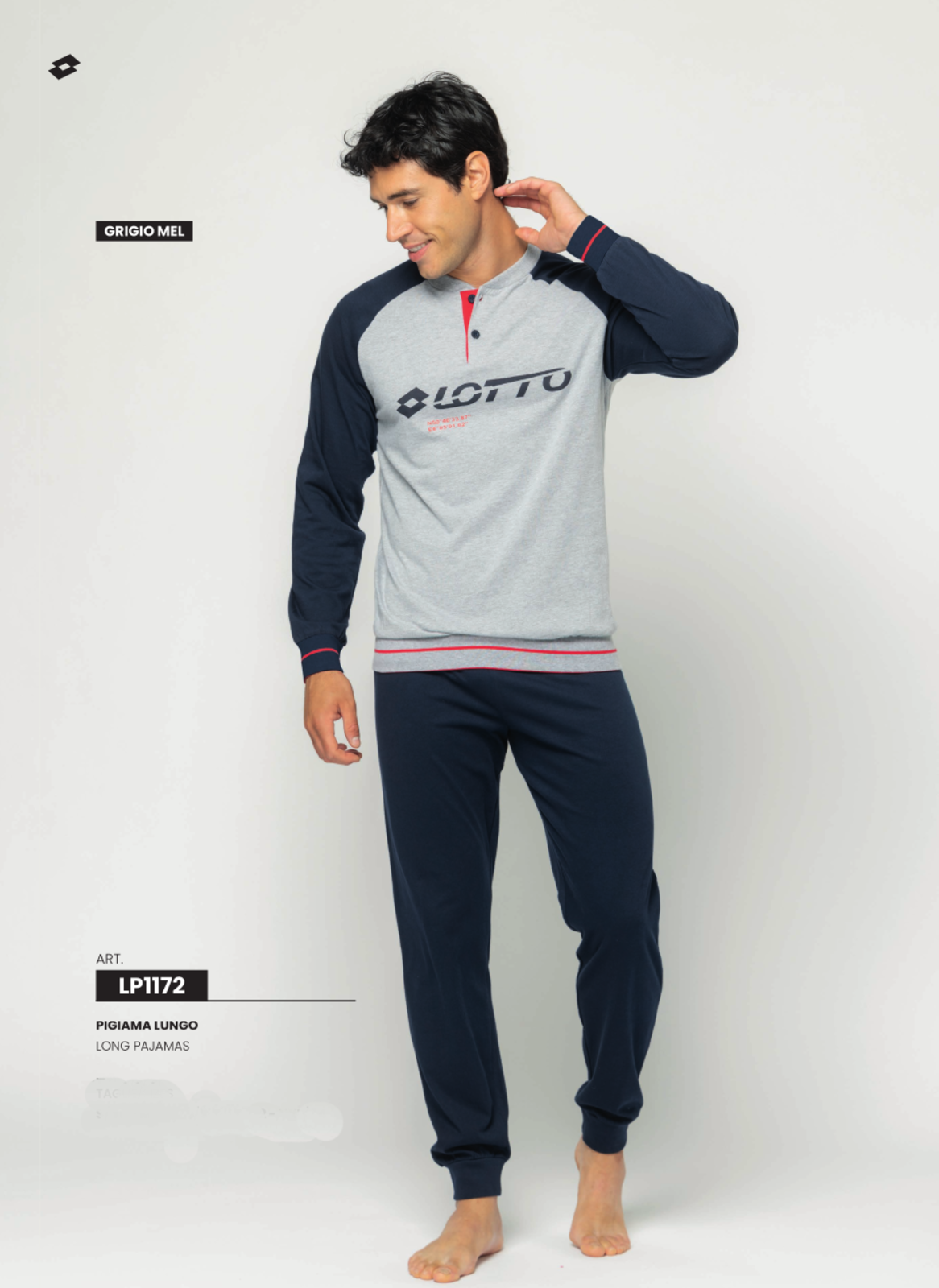 PIGIAMA UOMO M/L LP1172 Tellini S.r.l. Ingrosso Abbigliamento