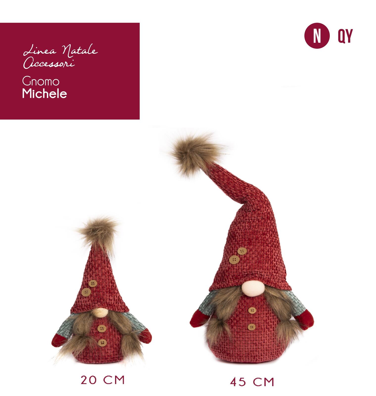 DECORAZIONE GNOMO MICHELE 20CM Tellini S.R.L. Veleprodajna odjeća