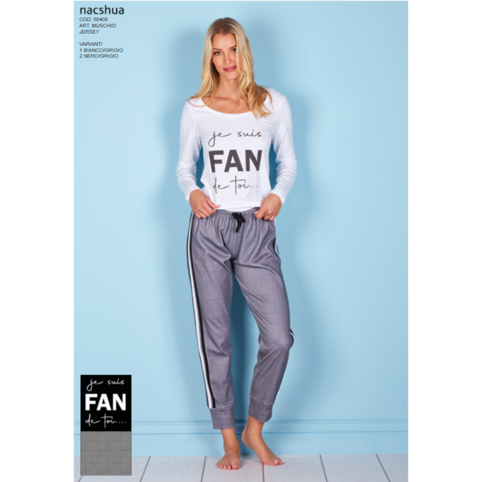 PIGIAMA SERAFINO DONNA M/L MUSCHIO Tellini S.r.l. Ingrosso Abbigliamento