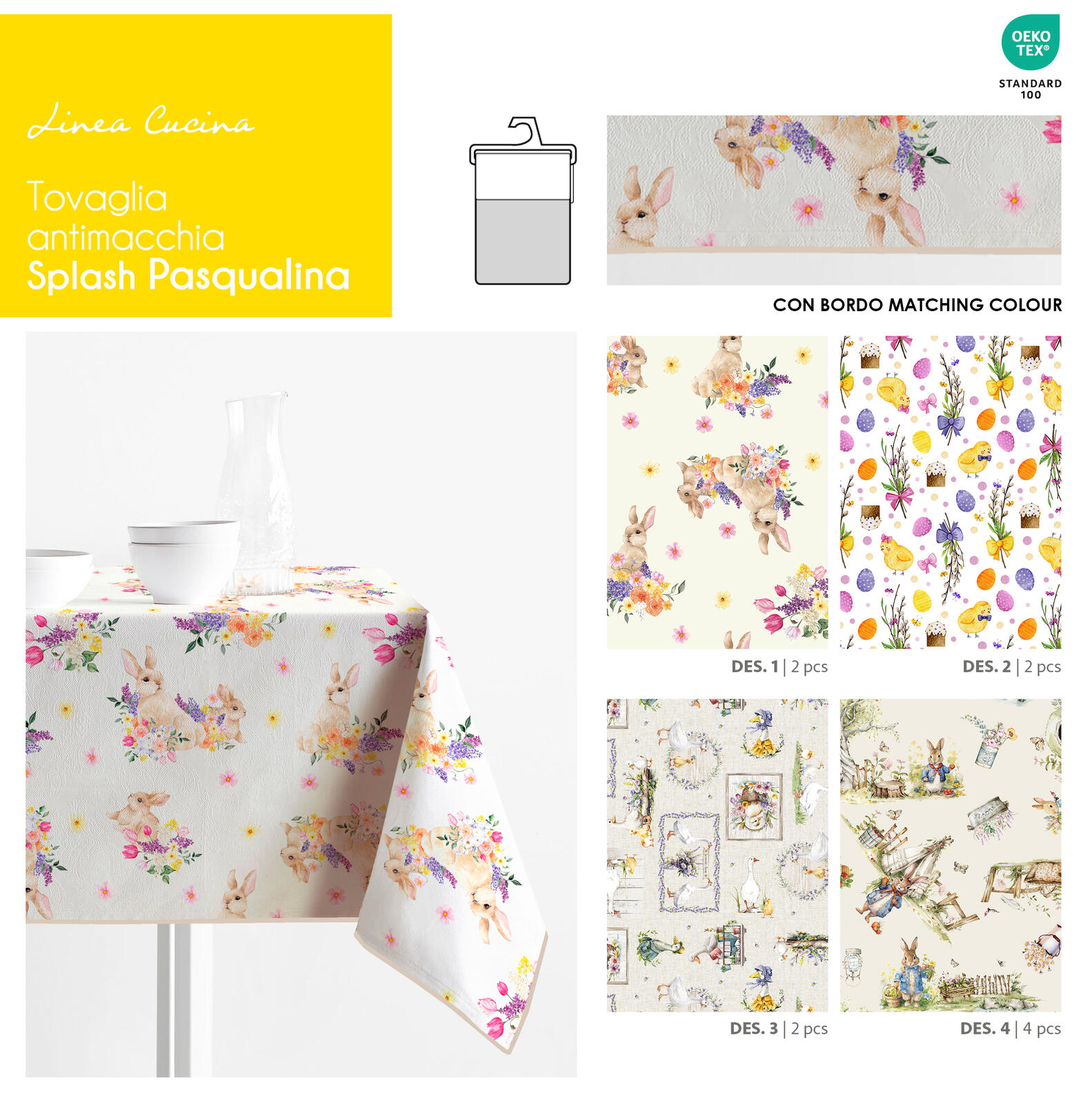 TOVAGLIA ANTIMACCHIA 6P SPLASH PASQUALINA 140X180 Tellini S.R.L. Χονδρική ενδυμασία