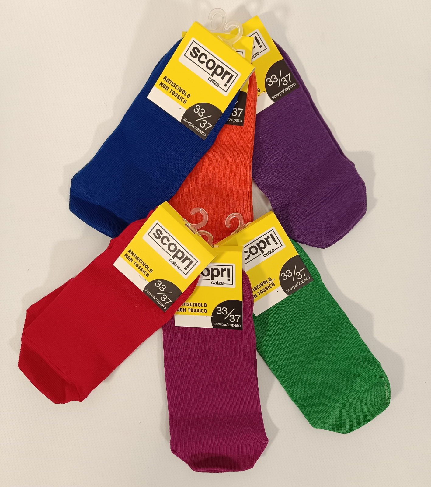 UNISEX KRÁTKÉ PROTISKLUZOVÉ PONOŽKY VYSOKÉ Tellini S.R.L. Velkoobchodní oblečení