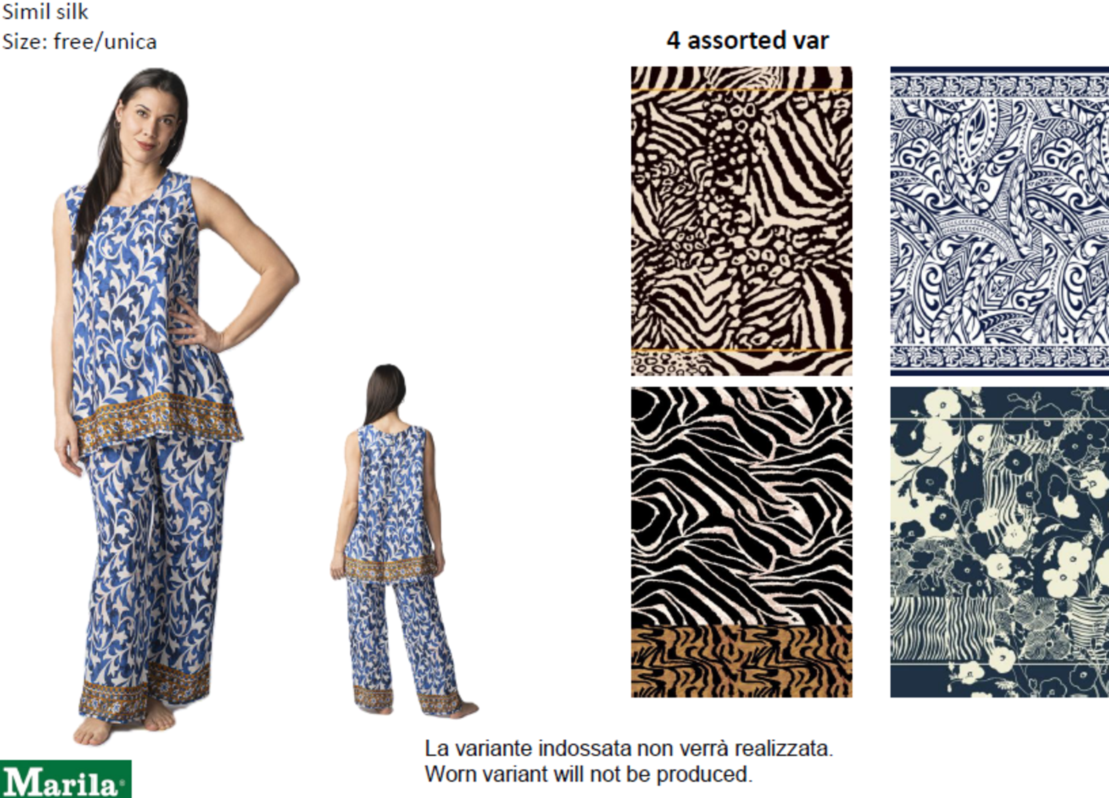 WOMEN'S S/L LIGHT BLUE COMPLETE Tellini S.r.l. Wholesale Clothing