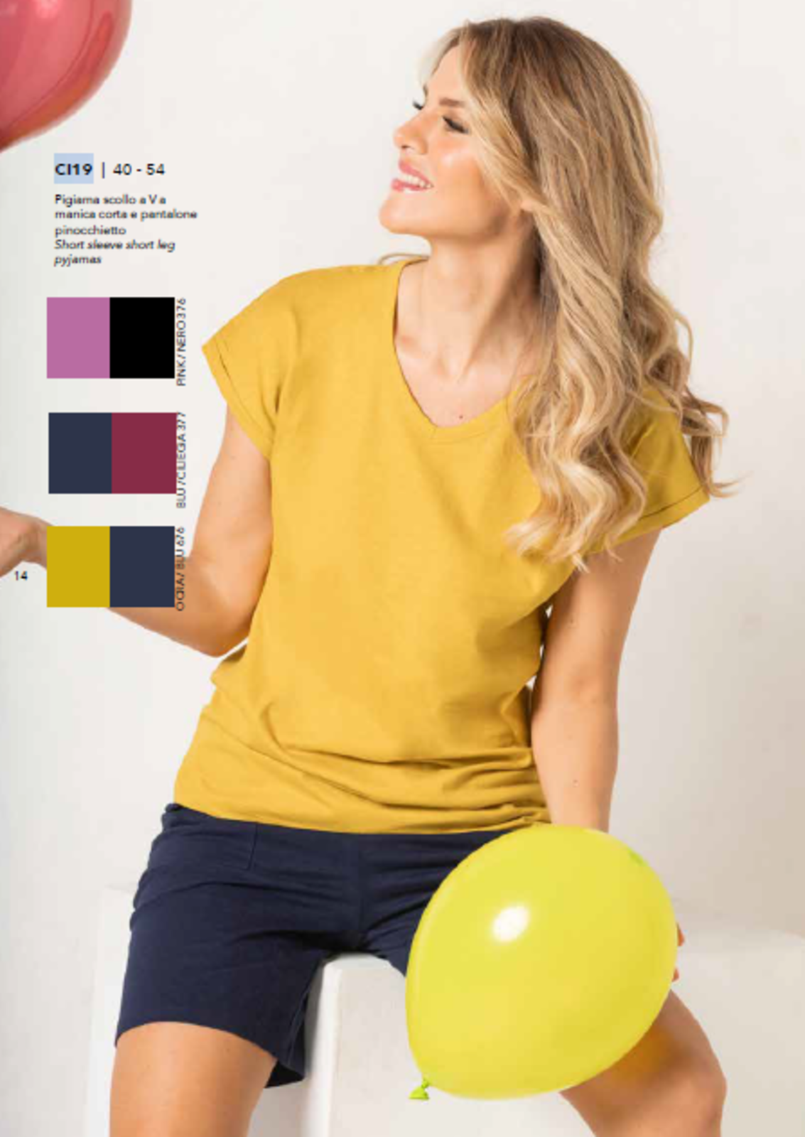 WOMEN'S S/S PAJAMAS CI19 Tellini S.r.l. Wholesale Clothing