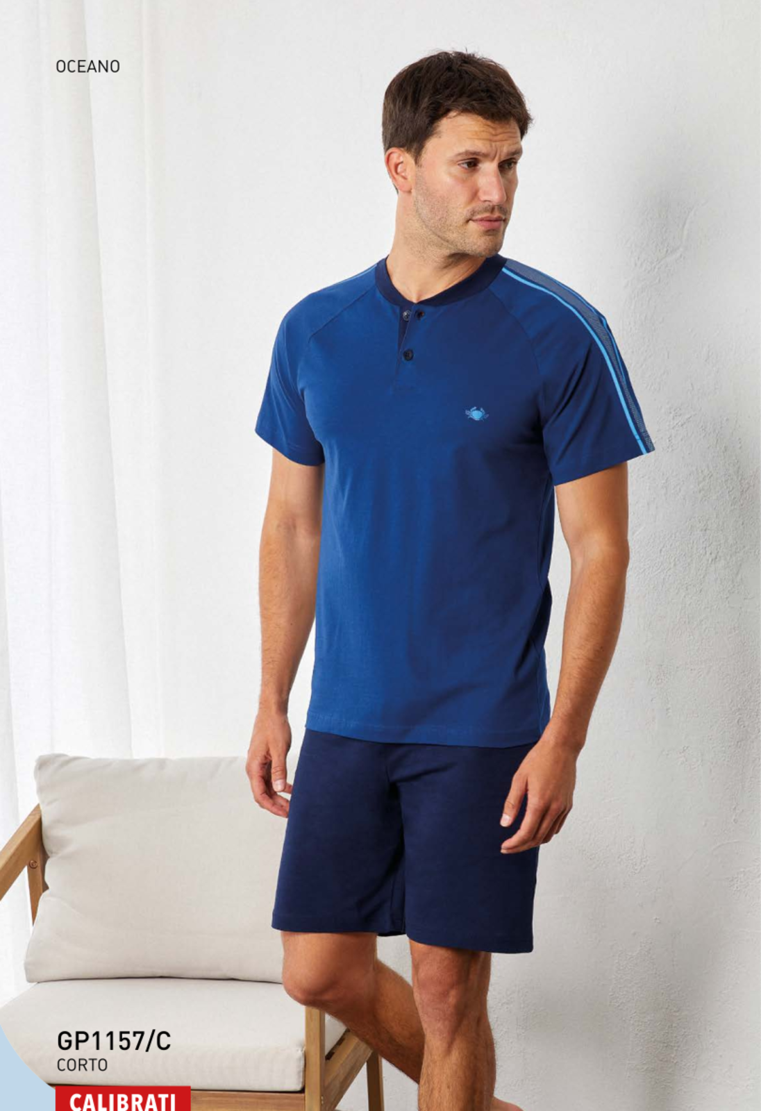 MEN'S SHAPED PAJAMAS M/S GP1157C Tellini S.r.l. Wholesale Clothing