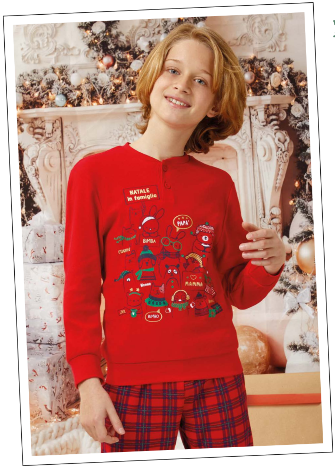 PIGIAMA NATALE BAMBINO M/L GP4091 Tellini S.r.l. Ingrosso Abbigliamento