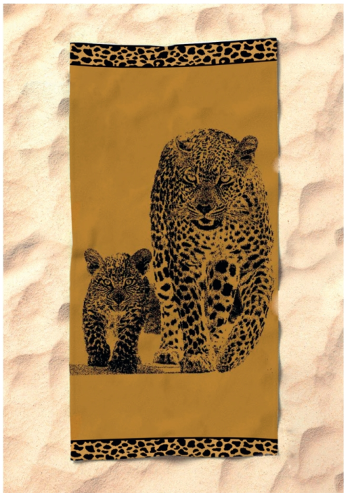 TELO MARE LEOPARD FAMILY 90X165 Tellini S.r.l. Ingrosso Abbigliamento