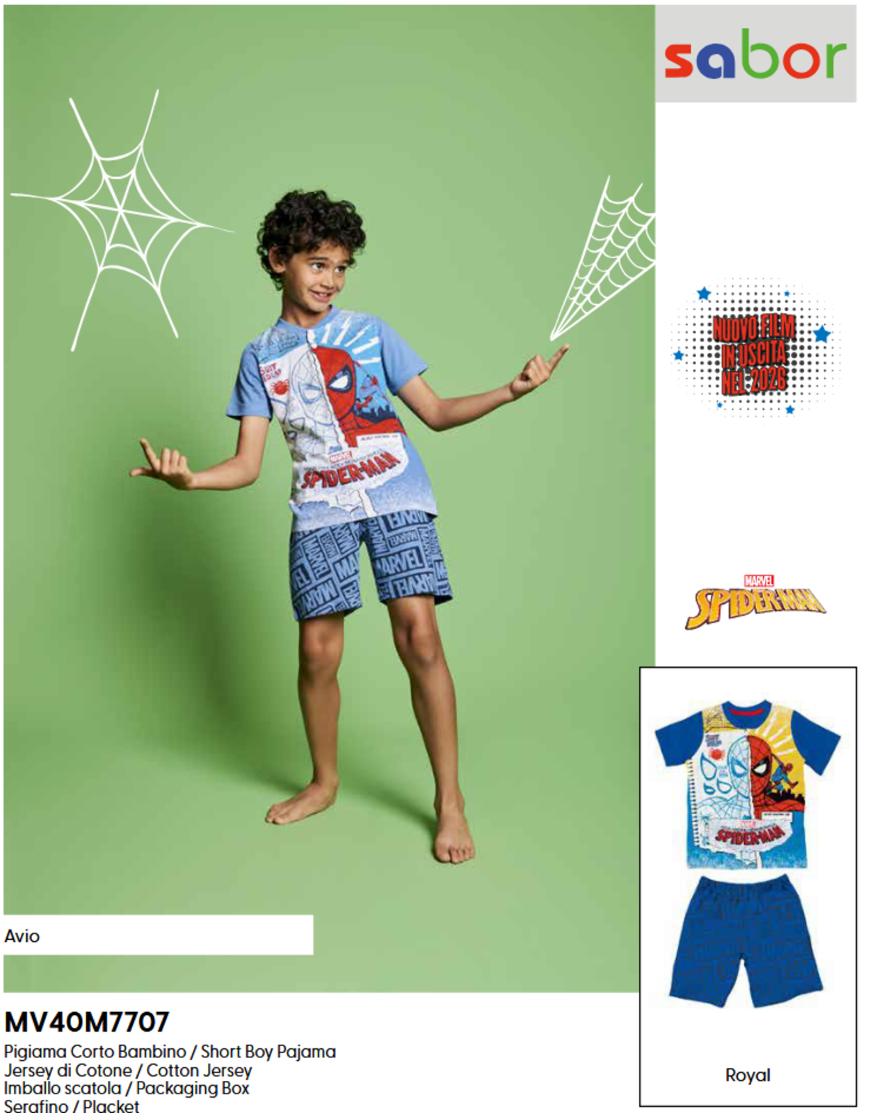 CHILDREN'S PAJAMAS S/S MV40M7707 Tellini S.r.l. Wholesale Clothing