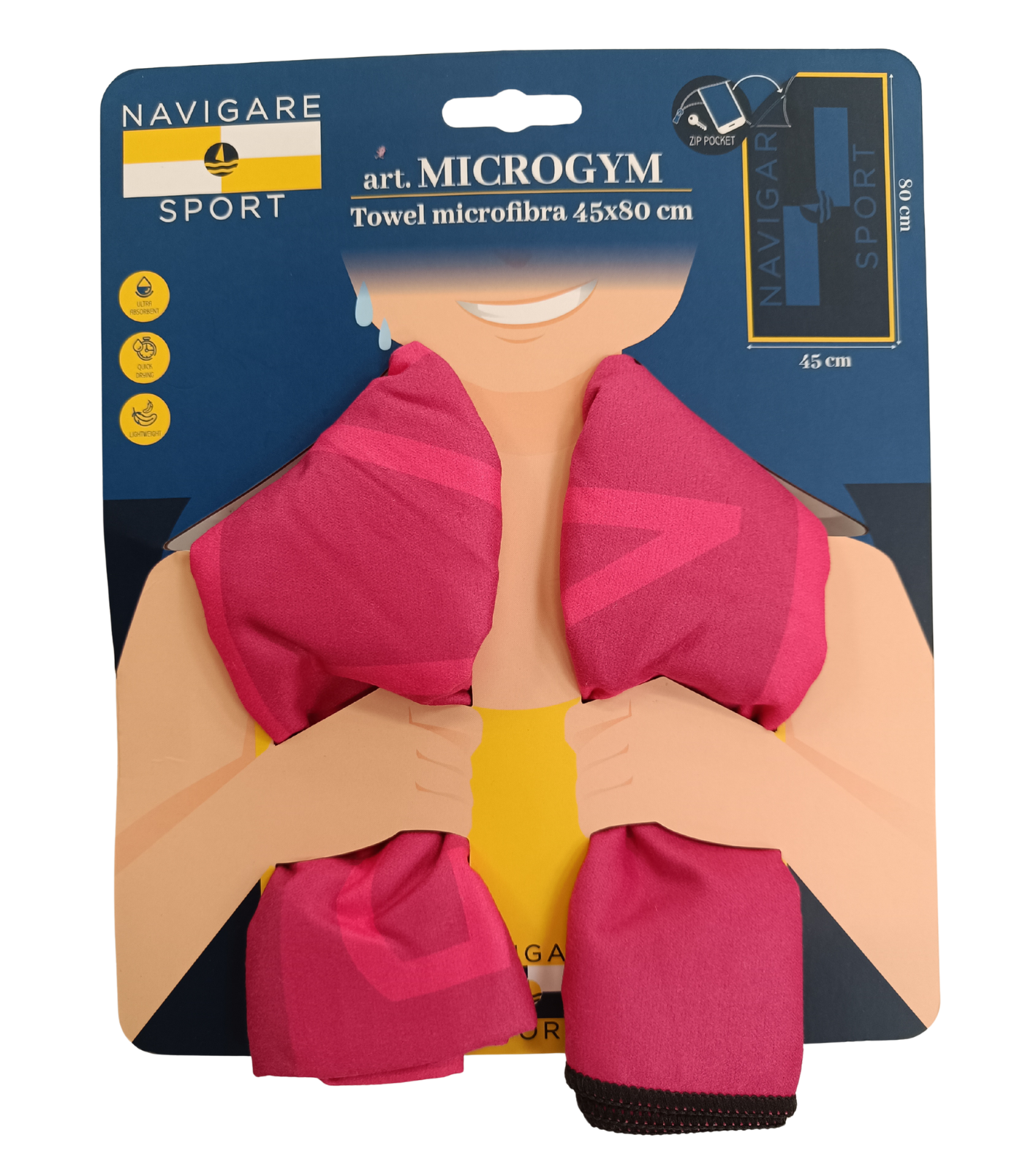 ASCIUGAMANO MICROFIBRA MICROGYM 45X80 Tellini S.r.l. Wholesale Clothing